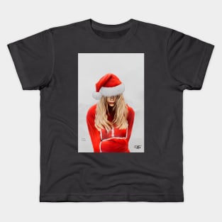 Beautiful Girl Portrait In Santa Claus Costume 3 Kids T-Shirt